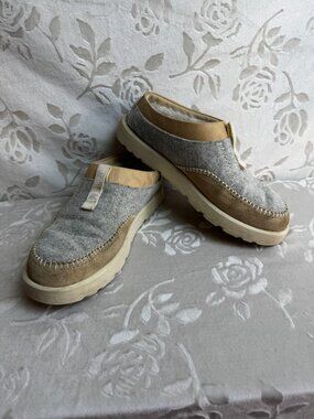 Sorel Byways Mule Gray & Tan Slip-On Shoes Slippers Comfortable Casual Style